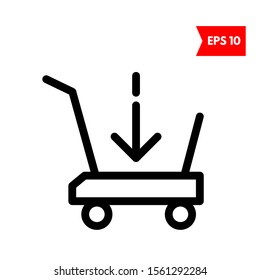 illustration of cart arrow down icon