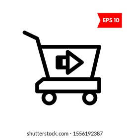 illustration of cart flat icon