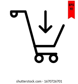 Illustration von Karton-Flachsymbol