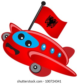 illustration of cartoon air plane character