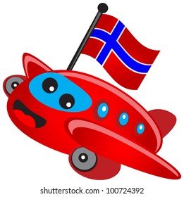 illustration of cartoon air plane character