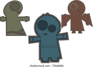 Illustration cartoon alien