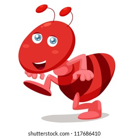 illustration of Cartoon ant.Vector