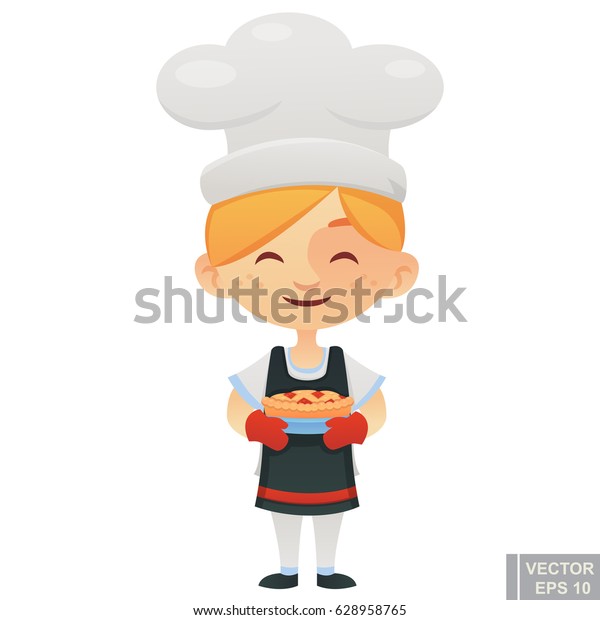 Illustration Cartoon Baker Pie Stock Vector (Royalty Free) 628958765 ...