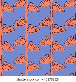 illustration with cartoon bamboo. Vector seamless  plants pattern. Endless texture can be used for wallpaper, pattern fills, web page background,surface textures. 