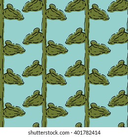 illustration with cartoon bamboo. Vector seamless  plants pattern. Endless texture can be used for wallpaper, pattern fills, web page background,surface textures. 