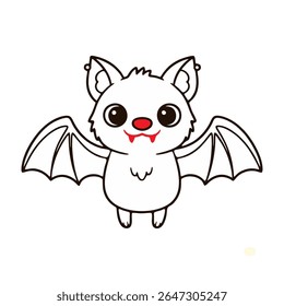 illustration of a cartoon bat generative ia
