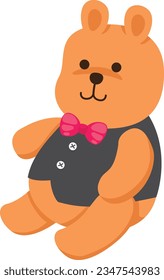 illustration of cartoon bear doll