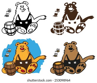 illustration of a cartoon bear sitting in an embrace with the ointment