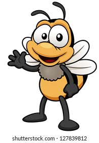 illustration of Cartoon bee