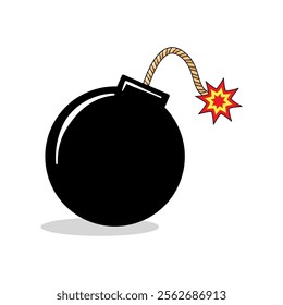 illustration cartoon of a bomb