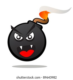 illustration of cartoon bomb