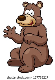 illustration of Cartoon brown bear