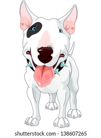 Illustration of cartoon Bull Terrier