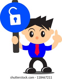illustration cartoon businessman character