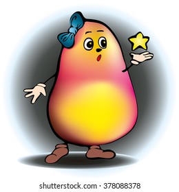 Illustration of a cartoon character