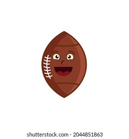 Illustration cartoon character american football ball. illustration flat style. prints design, children book, children t shirt etc. design template vector