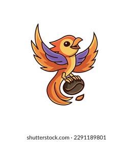 Illustration cartoon character bird vector