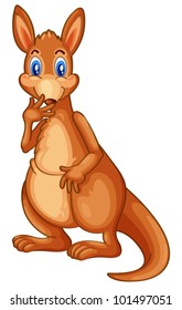 Illustration of a cartoon character kangaroo