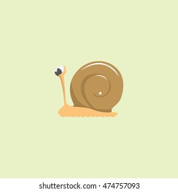 Illustration cartoon character snail