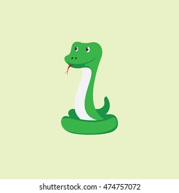 Illustration cartoon character snake