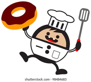 illustration of cartoon chef