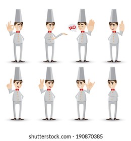 illustration of cartoon chef with hand sign