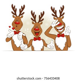 Illustration Cartoon Christmas Deer Vector You Stock Vector (Royalty ...