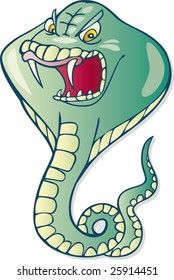 Illustration of cartoon cobra snake