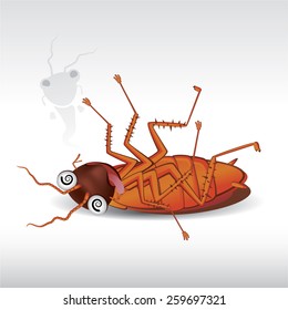 illustration of cartoon cockroach  