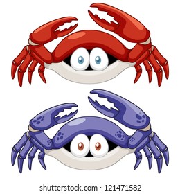 illustration of Cartoon crab vector