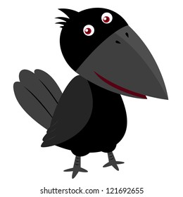 Illustration Of Cartoon Crow