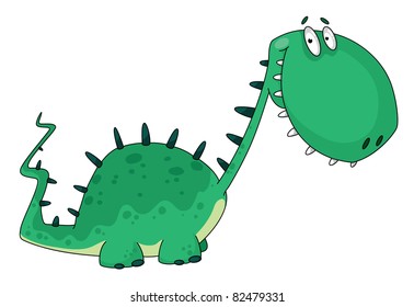 illustration of a cartoon dino
