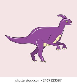 Illustration of a cartoon dinosaur