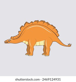Illustration of a cartoon dinosaur