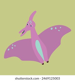 Illustration of a cartoon dinosaur