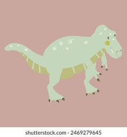 Illustration of a cartoon dinosaur