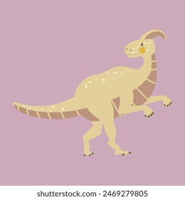 Illustration of a cartoon dinosaur