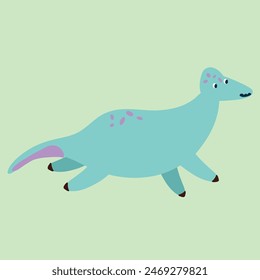Illustration of a cartoon dinosaur