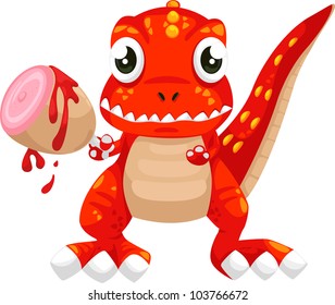 illustration cartoon dinosaur vector