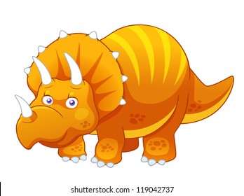 illustration of Cartoon dinosaur vector