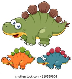 illustration of Cartoon dinosaur vector