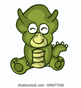 illustration of Cartoon dinosaur vector