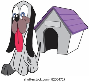 Illustration of a cartoon dog