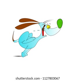 Illustration of cartoon dog running