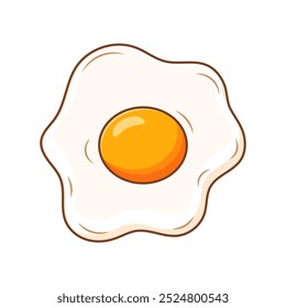 illustration of cartoon egg icon isolated on white background. eggs are a high-protein food. good for health