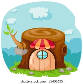 illustration of cartoon fairy tale house