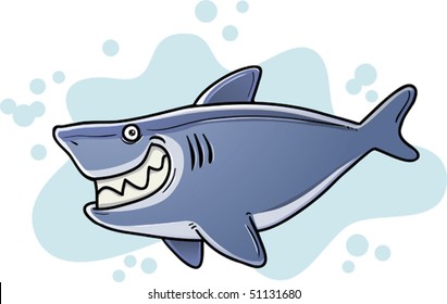 Illustration of Cartoon Fat Shark