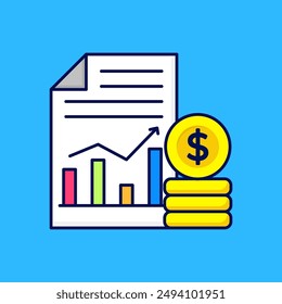 illustration cartoon financial vector flat design