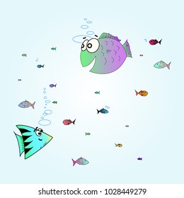 an illustration of a cartoon fish